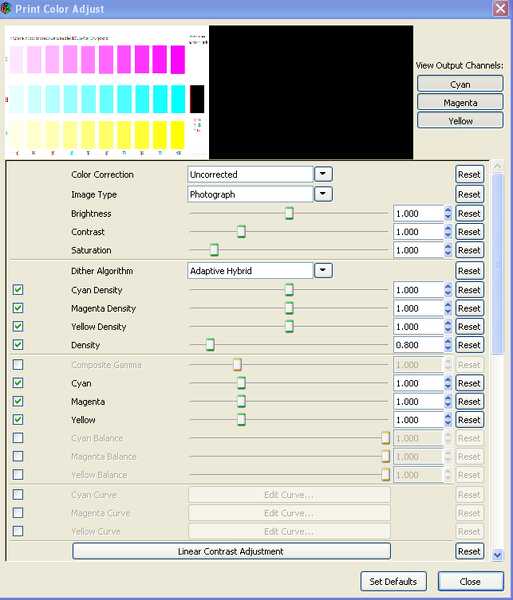 Example set up in PhotoGP 2 of 3